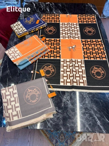 шалове %100 Кашмир Размер 1.90x65 Louis Vuitton hermes Balenciaga , снимка 6 - Шалове - 52907797