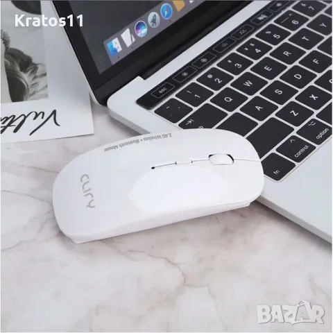 Безжична Мишка - Wireless Bluetooth 2 in 1 Cordless Mouse 1600 DPI , снимка 1 - Клавиатури и мишки - 48799900