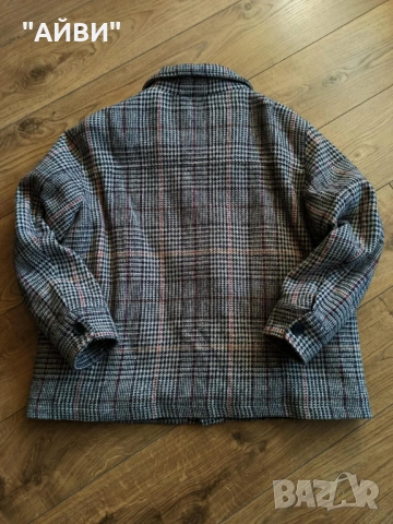 Дамско карирано марково сако/манто, снимка 10 - Сака - 53447222