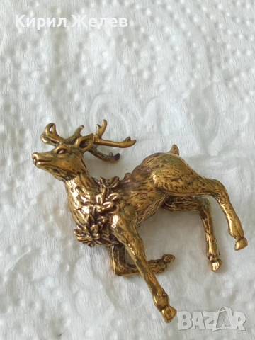Бронзова фигурка на елен 45055, снимка 2 - Колекции - 54177613