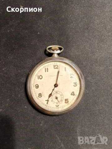 Швейцарски джобен часовник - Hronometre - Военен образец, снимка 18 - Джобни - 49537150