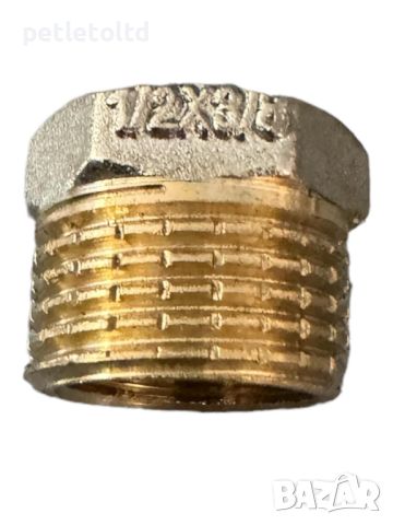 Редукция ВРН месинг 1/2" Х 3/8", снимка 1 - ВИК - 46088698