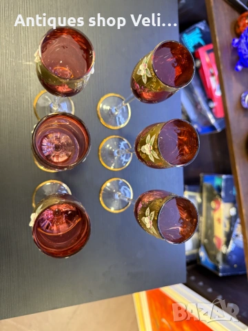 Комплект чаши за алкохол Бохемия №8023 , снимка 4 - Други ценни предмети - 53973462