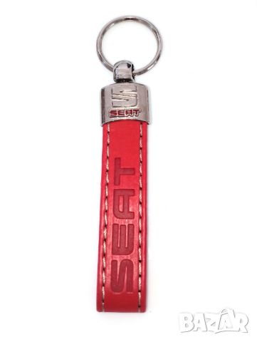 Автомобилен кожен ключодържател / за Seat Сеат / червен цвят / стилни елегантни авто аксесоари, снимка 2 - Аксесоари и консумативи - 45319208