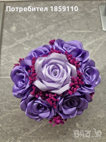 вечен букет от рози , снимка 2 - Изкуствени цветя - 52890328