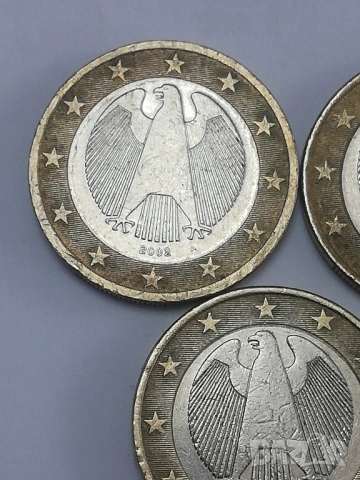 лот 1 евро-Германия от 2002 г. букви-A;F;J, снимка 2 - Нумизматика и бонистика - 52949219