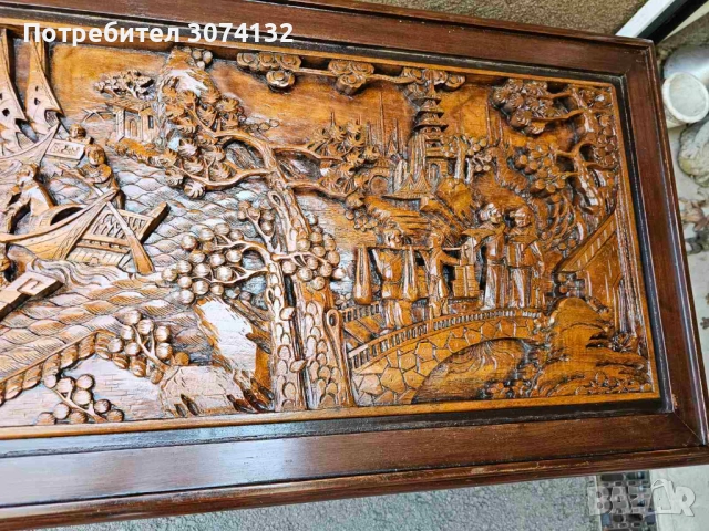 Уникална Китайска холна маса с дърворезба, снимка 2 - Маси - 51552737