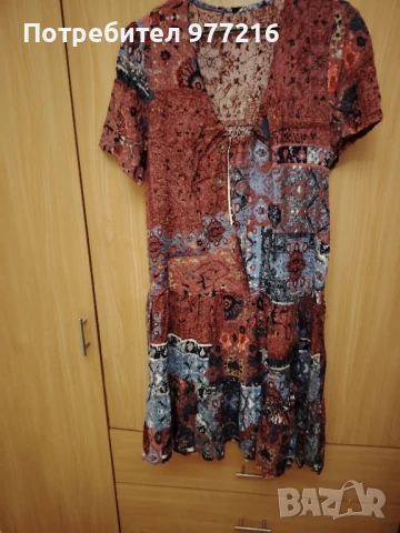 Дамска памучна рокля, снимка 3 - Рокли - 51044768