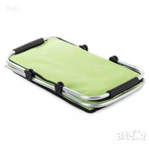 Сгъваема хладилна чанта, кошница за плаж и къмпинг с дръжки, снимка 3 - Хладилни чанти - 46455721