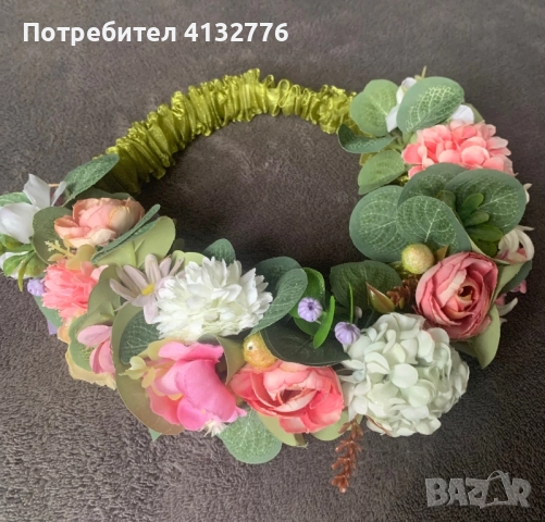 Диадема венец „ Летни цветя“, снимка 3 - Аксесоари за коса - 51201984