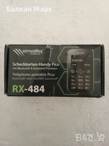 Нов мини телефон Scheckkarten-Handy Pico RX-484 🔹