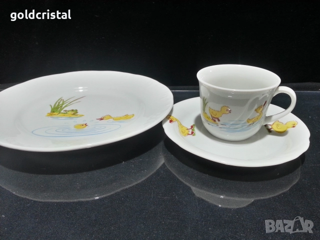 български порцелан детски комплект , снимка 6 - Антикварни и старинни предмети - 52586357