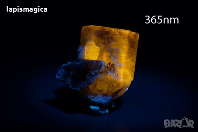 Оранжев апатит 8.7g от Пакистан флуоресцентен, снимка 3 - Други ценни предмети - 46419660