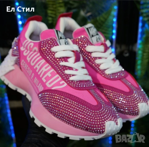 📌Дамски маратонки Dsquared2 Цвят - Розово 37 38 номер Цена 120лв/61.36€ Еконт, снимка 2 - Маратонки - 52247513