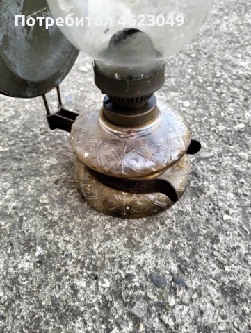 Стара газена лампа, снимка 3 - Антикварни и старинни предмети - 54227448