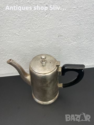 Английски посребрен чайник. №5593, снимка 2 - Антикварни и старинни предмети - 46445629