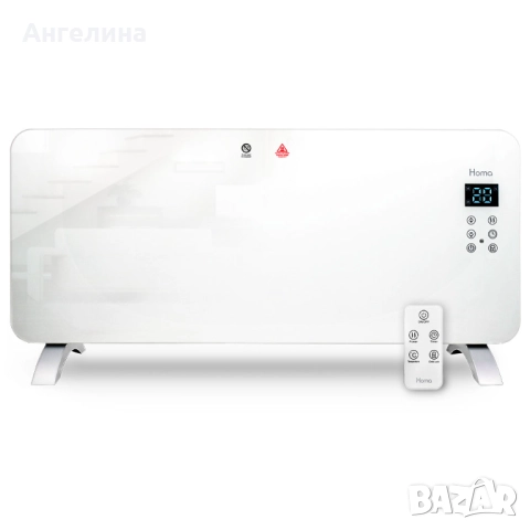 Печка конвекторна Homa PH-2039-GW, 2000W, стъклен панел