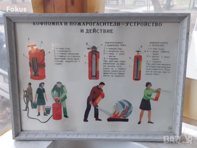 Уникален плакат картина с рамка Соц. лозунги кофпомпа, снимка 1