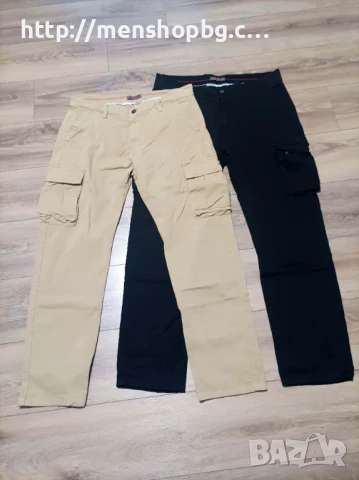 Карго пант. с прав крачол - черен и бежов