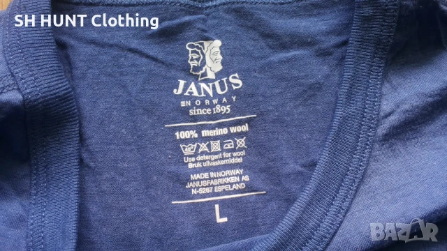 JANUS T-Shirt 100% Merino Wool размер L тениска 100% Мерино Вълна - 1251, снимка 8 - Тениски - 51081764