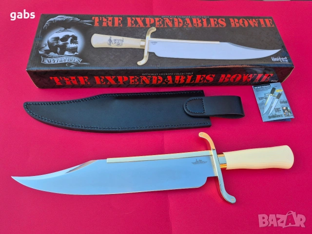 Масивен нож "THE EXPENDABLES BOWIE",Непобедимите, снимка 4 - Ножове - 53163220