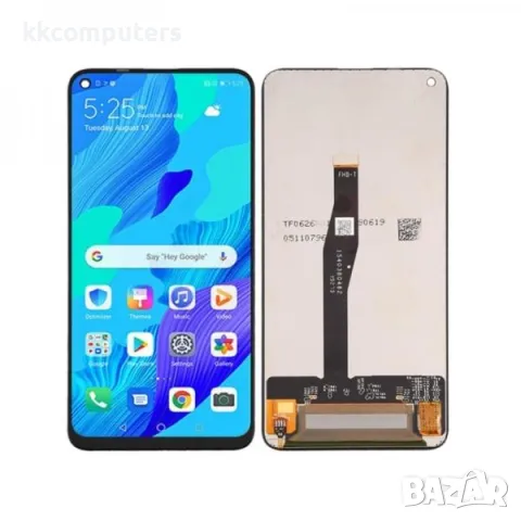 LCD Дисплей за Huawei NOVA 5T (YAL-L21) / Honor 20 + тъч скрийн /Черен/ Оригинал Service pack Баркод, снимка 1 - Резервни части за телефони - 32544240