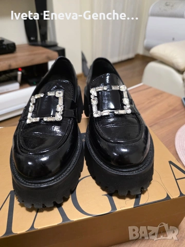 дамски лоуфъри естествен лак, снимка 4 - Маратонки - 53786302