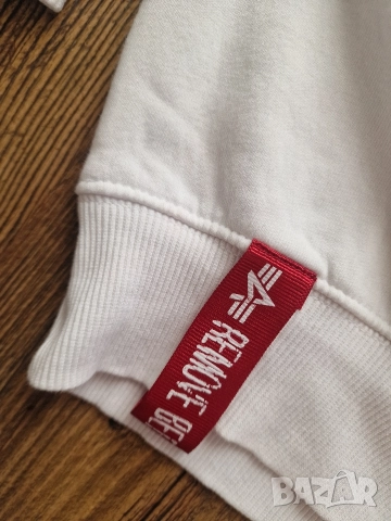 Страхотна мъжка блуза суитчър ALPHA INDUSTRIES размер L , снимка 5 - Суичъри - 52752277