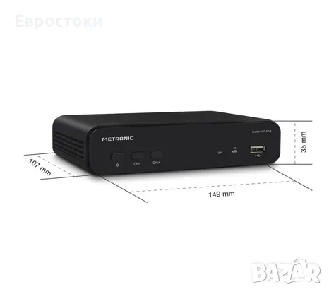 Metronic Zapbox HD-So.3 TNT декодер с USB порт, TNT HD декодер за цифрова ефирна телевизия, снимка 6 - Приемници и антени - 48263132