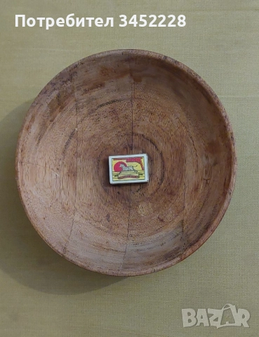 купа ретро дървена масив 28см голяма за ценители отлична , снимка 6 - Антикварни и старинни предмети - 52281747