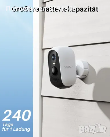WUUK Външна безжична 2K охранителна камера,2,4/5GHz WI-FI 240-дни заряд на батерията,32 GB хранилище, снимка 3 - Комплекти за видеонаблюдение - 50024691