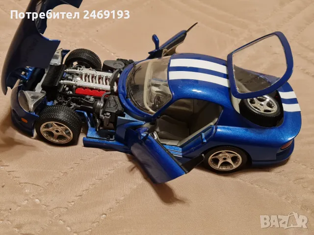 Метална количка Dodge Viper 1/18, снимка 5 - Колекции - 48777474