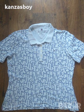 Tommy Hilfiger Polohemd Essential Print - страхотна дамска тениска ХЛ КАТО НОВА, снимка 8 - Тениски - 46717469