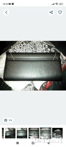 Дамска елегантна черна чанта, снимка 6 - Чанти - 53622298