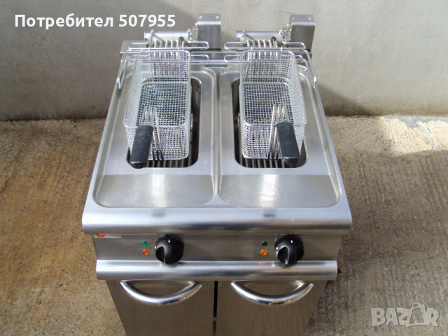 Професионален, италиански, електрически, двоен фритюрник на база BARON, снимка 6 - Обзавеждане на кухня - 44975917