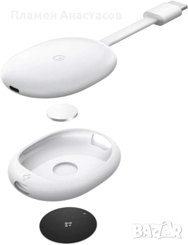 Spigen Silicone Fit кейс за Chromecast with Google TV (2020) – бял