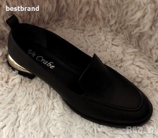 Дамски елегантни обувки от естествена кожа, на нисък ток, код 384/119 , снимка 5 - Дамски елегантни обувки - 46407404