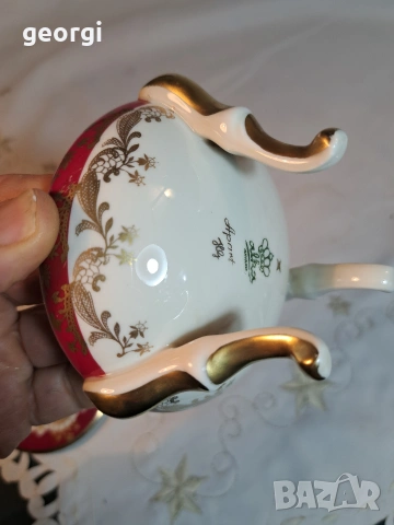 немска порцеланова бижутерка с позлата Alka Apart 34/1, снимка 6 - Антикварни и старинни предмети - 53573942