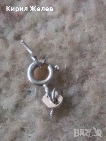 Сребърна карабинка закопчалка 51136, снимка 5 - Колиета, медальони, синджири - 52339180