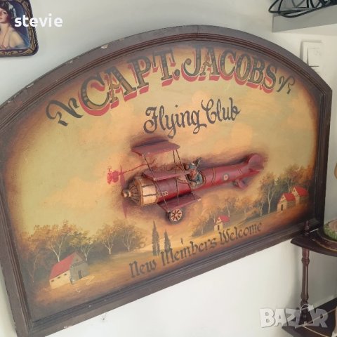 3-D ретро табела Capt.Jacobs, снимка 2 - Антикварни и старинни предмети - 50721384