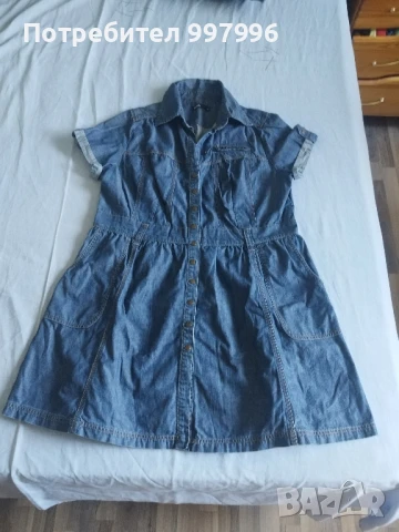 дънкова рокля -2ХЛ размер, снимка 2 - Рокли - 50987967