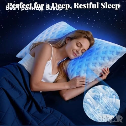 Нова Охлаждаща възглавница за странично спане регулируема мемори пяна, снимка 2 - Възглавници - 53876493