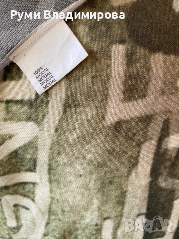 Шал от 100% модал в тютюнево и петролено зелено, снимка 5 - Шалове - 53423856