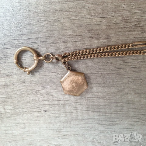 Кюстек за джобен часовник с двоен окачвач за часовника, снимка 2 - Антикварни и старинни предмети - 50586990