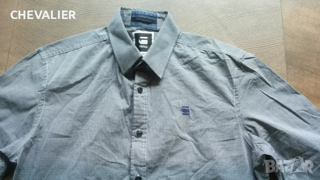 G-Star COMFORT SP BAKERO CHECK Shirt размер M / L мъжка еластична риза 9-63, снимка 2 - Ризи - 46940646