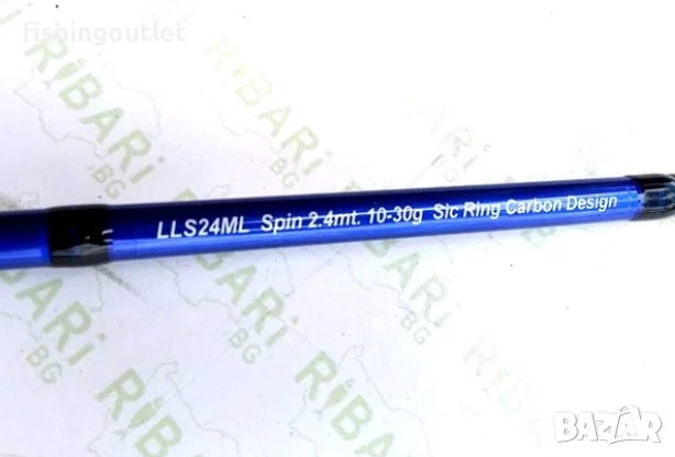 Спининг комплект - въдица 2.40 или 2.70м 10-30гр ,макара 11 лагера, корда и 3 блесни, снимка 4 - Въдици - 52852383