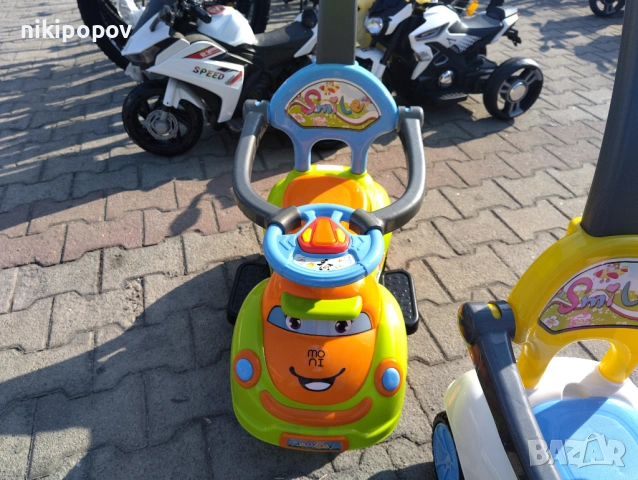 MONI Кола за бутане с дръжка SMILE, снимка 10 - Коли, камиони, мотори, писти - 53564915