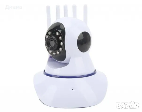 Домашна Wi-Fi камера за видеонаблюдение с 5 антени – 2MP HD 1080P, снимка 1 - IP камери - 49263776