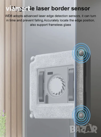 Робот за почистване на прозорци ABIR WD8, подходящ и за безрамкови прозорци, снимка 11 - Прахосмукачки - 50526824