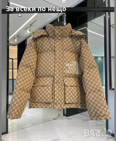 The North Face Gucci Дамско Бежово Зимно Яке Дъ Норт Фейс Гучи Код P1514, снимка 3 - Якета - 52339067